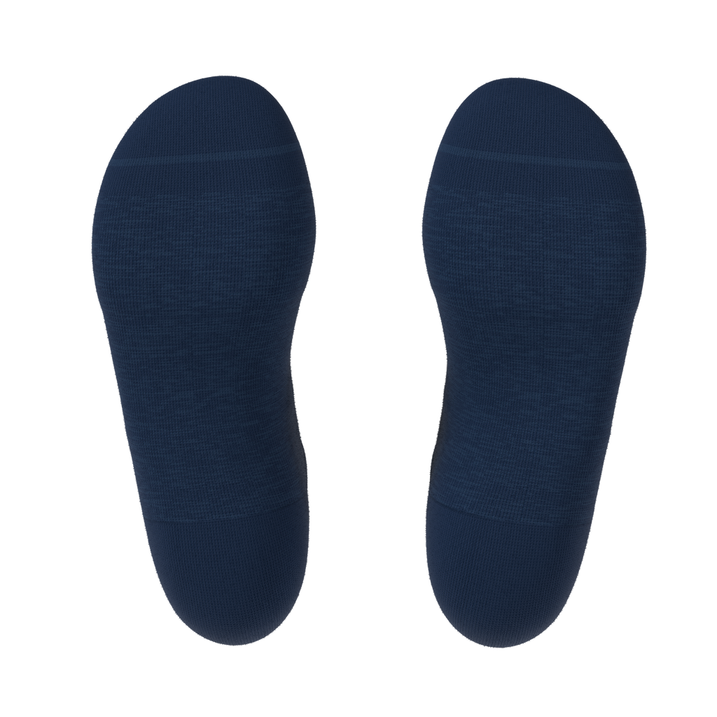 The Ocean Blue | Chambray Heather Heel Hammock™ Ankle Socks - Shinesty