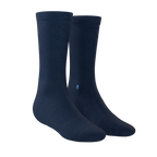 The Ocean Blue | Chambray Heather Heel Hammock™ Crew Socks - Shinesty
