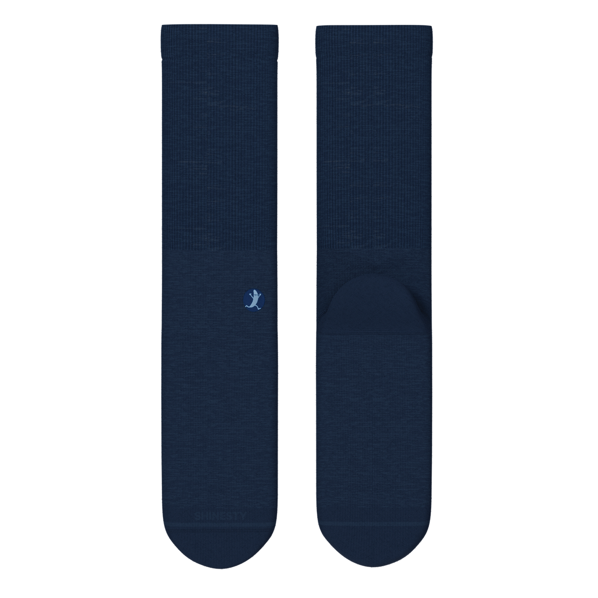 The Ocean Blue | Chambray Heather Heel Hammock™ Crew Socks - Shinesty