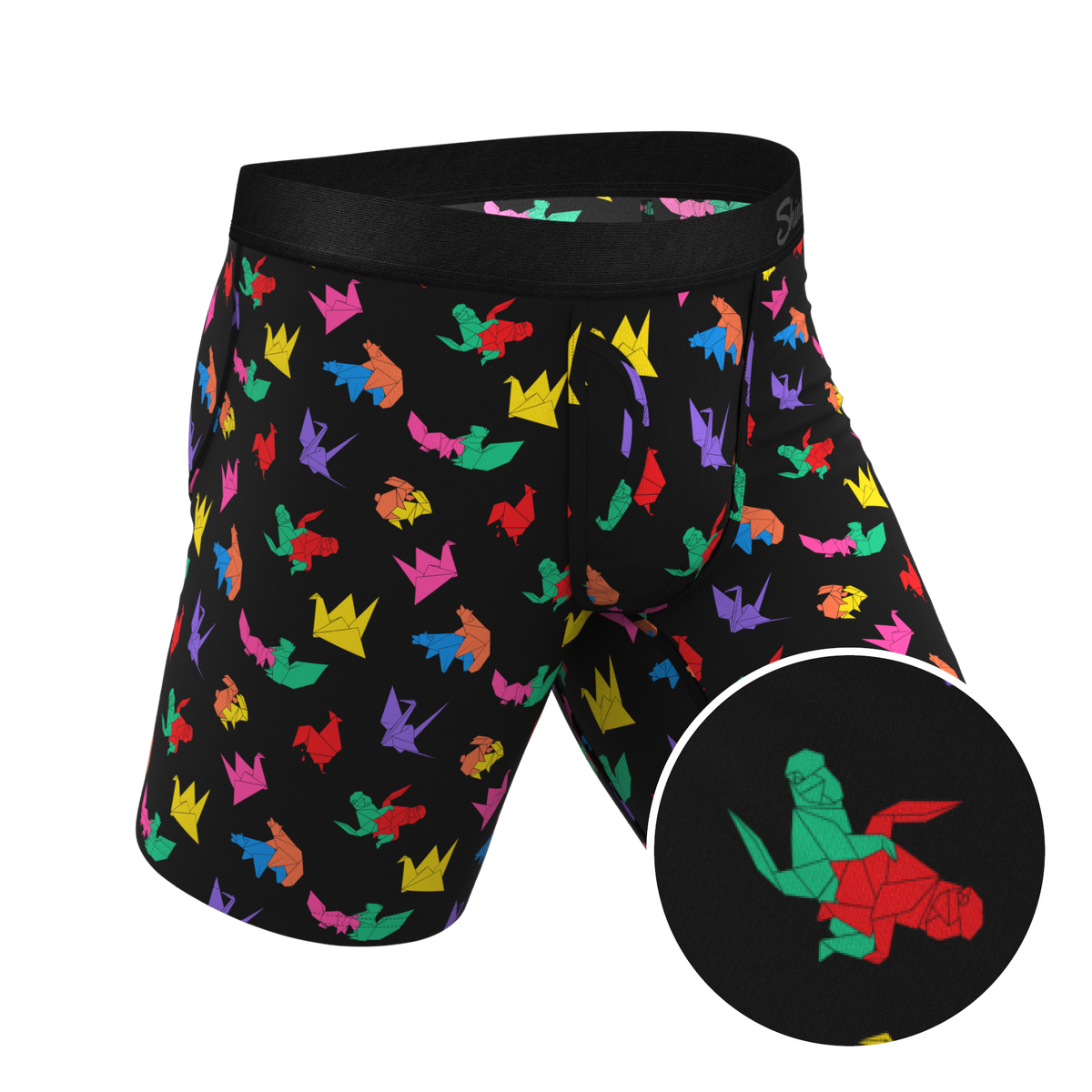 The Fold Fashioned | Origami Ball Hammock® Boxer - Long Leg - Shinesty