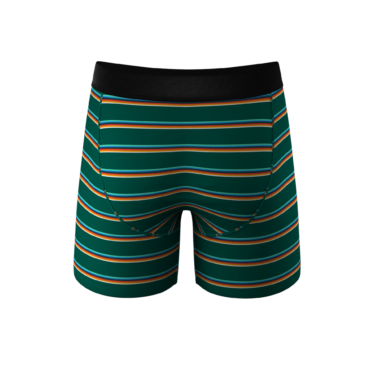 The Old Schooler | Retro Green Stripe Ball Hammock® Pouch Underwear - Shinesty
