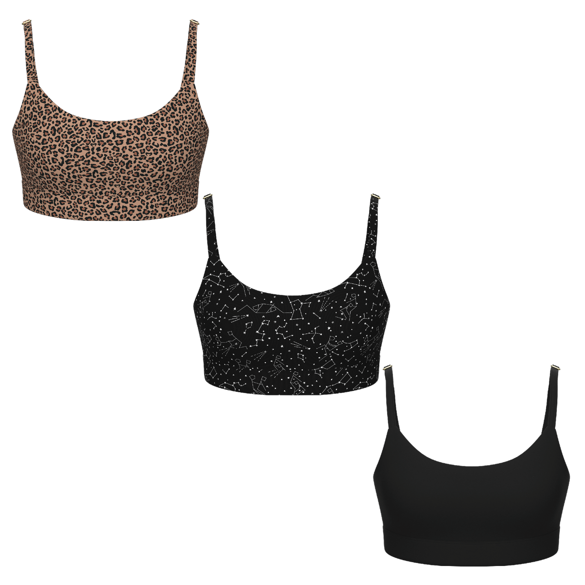The One Of Each | Women's Boob Hammock™ Bralette 3 Pack - Shinesty