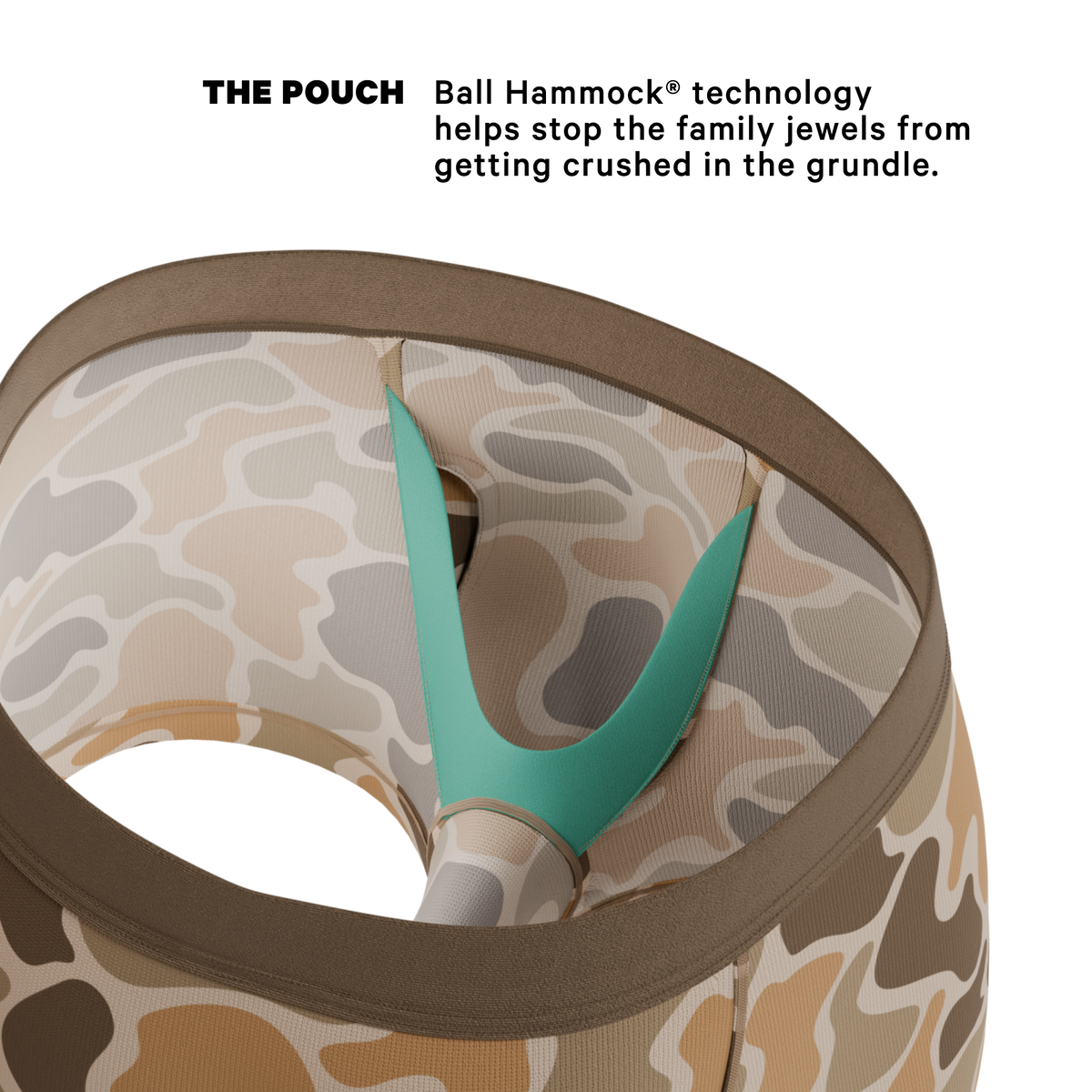 The Out Of Sight | Light Duck Camo Ball Hammock® Pouch Trunks Underwear - Shinesty