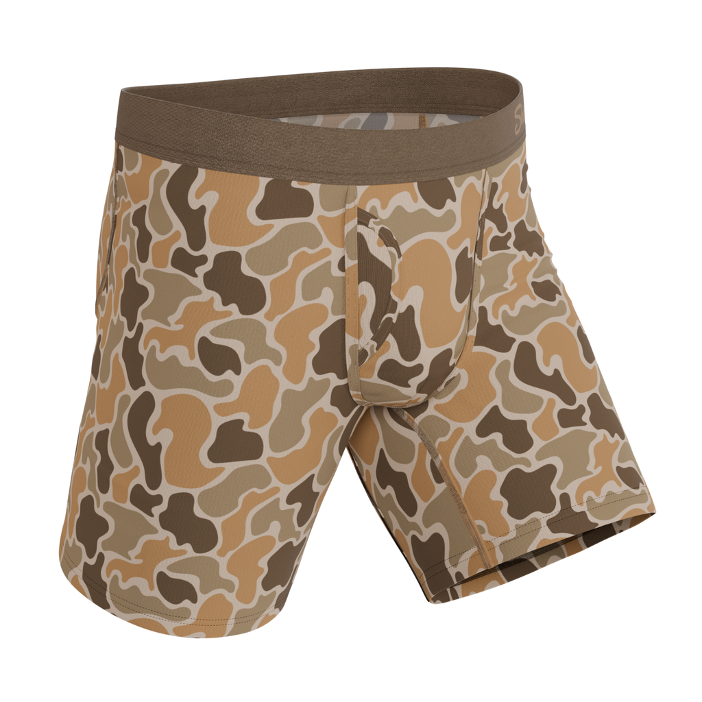 The Out Of Sight | Light Duck Camo Ball Hammock® Boxer - Long Leg - Shinesty