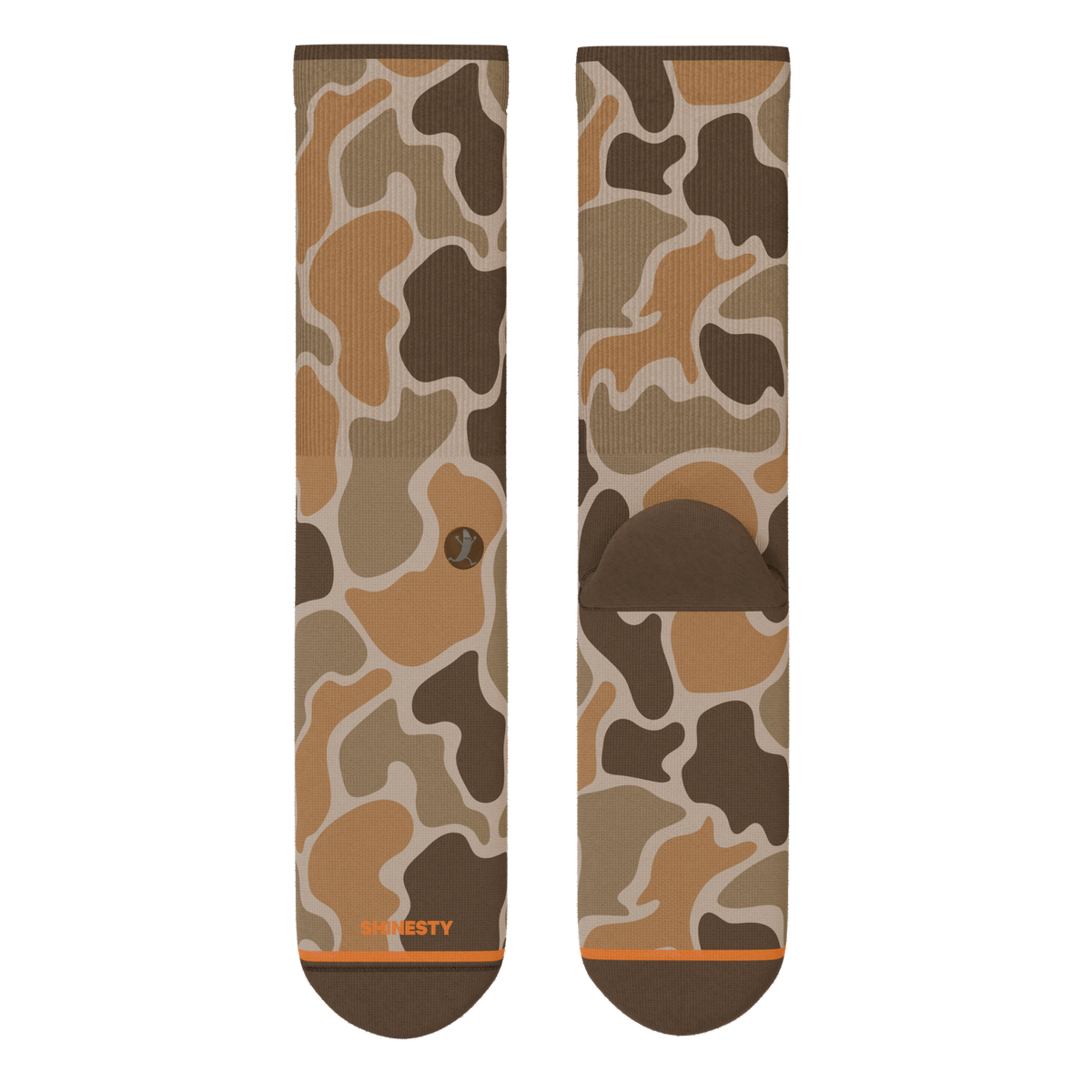 The Out Of Sight | Light Duck Camo Heel Hammock™ Crew Socks - Shinesty