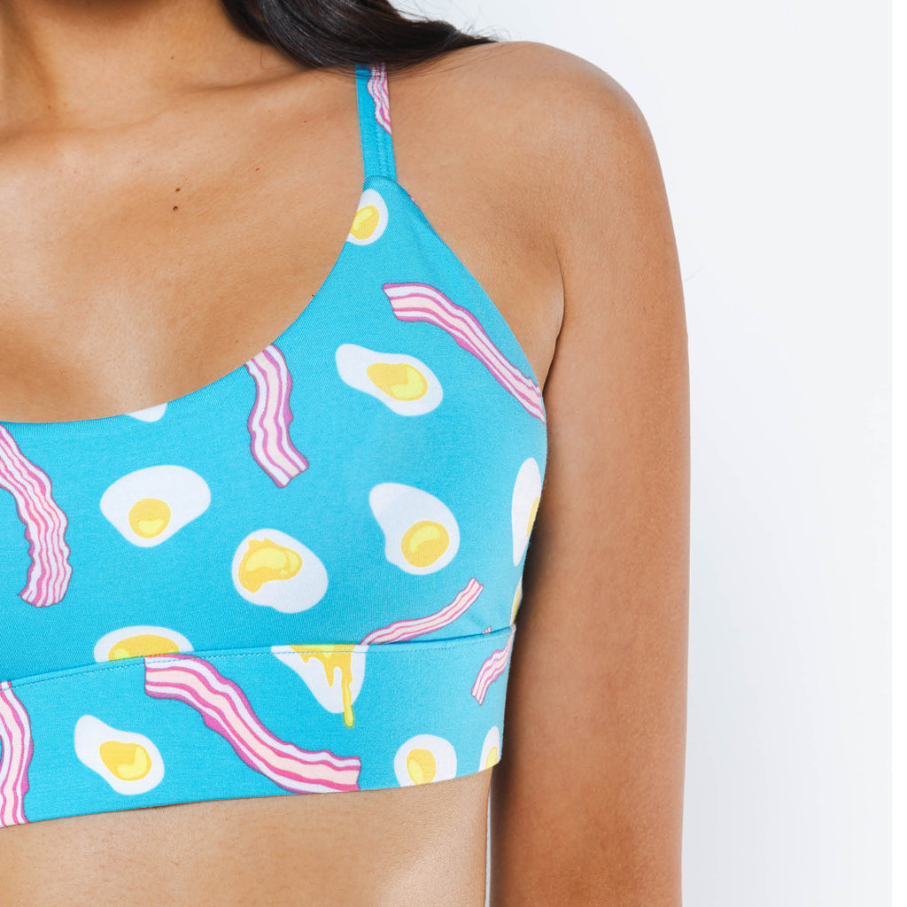 The Wakey Wakey | Eggs and Bacon Boob Hammock™ Scoop Bralette - Shinesty