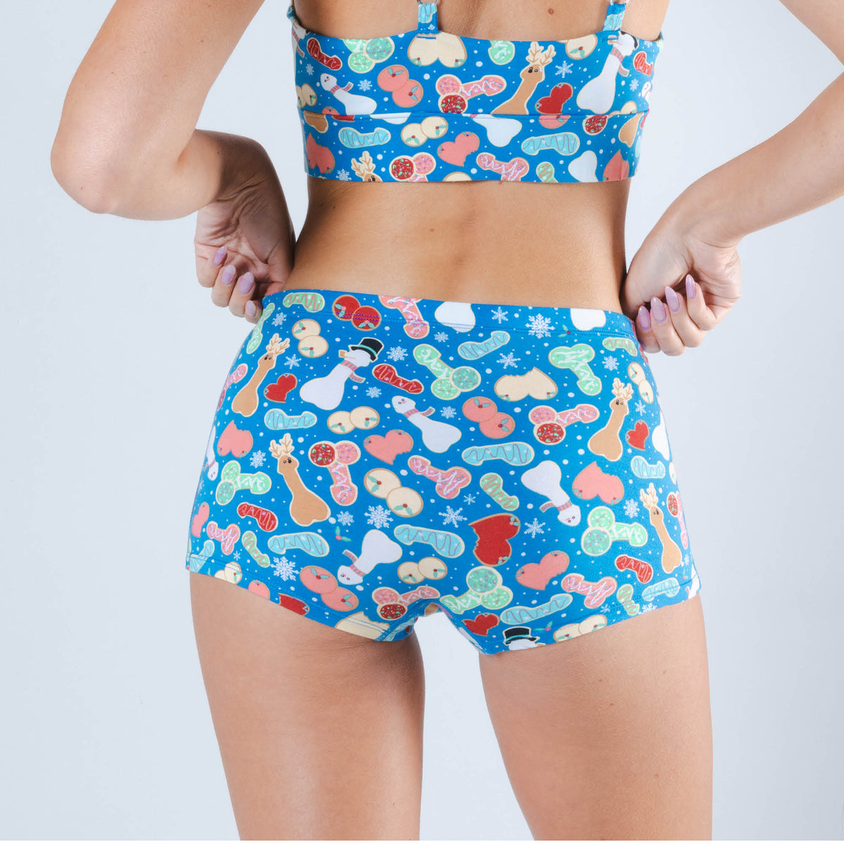 The Baked Goodies | Christmas Cookies Modal Boyshort Underwear - Shinesty