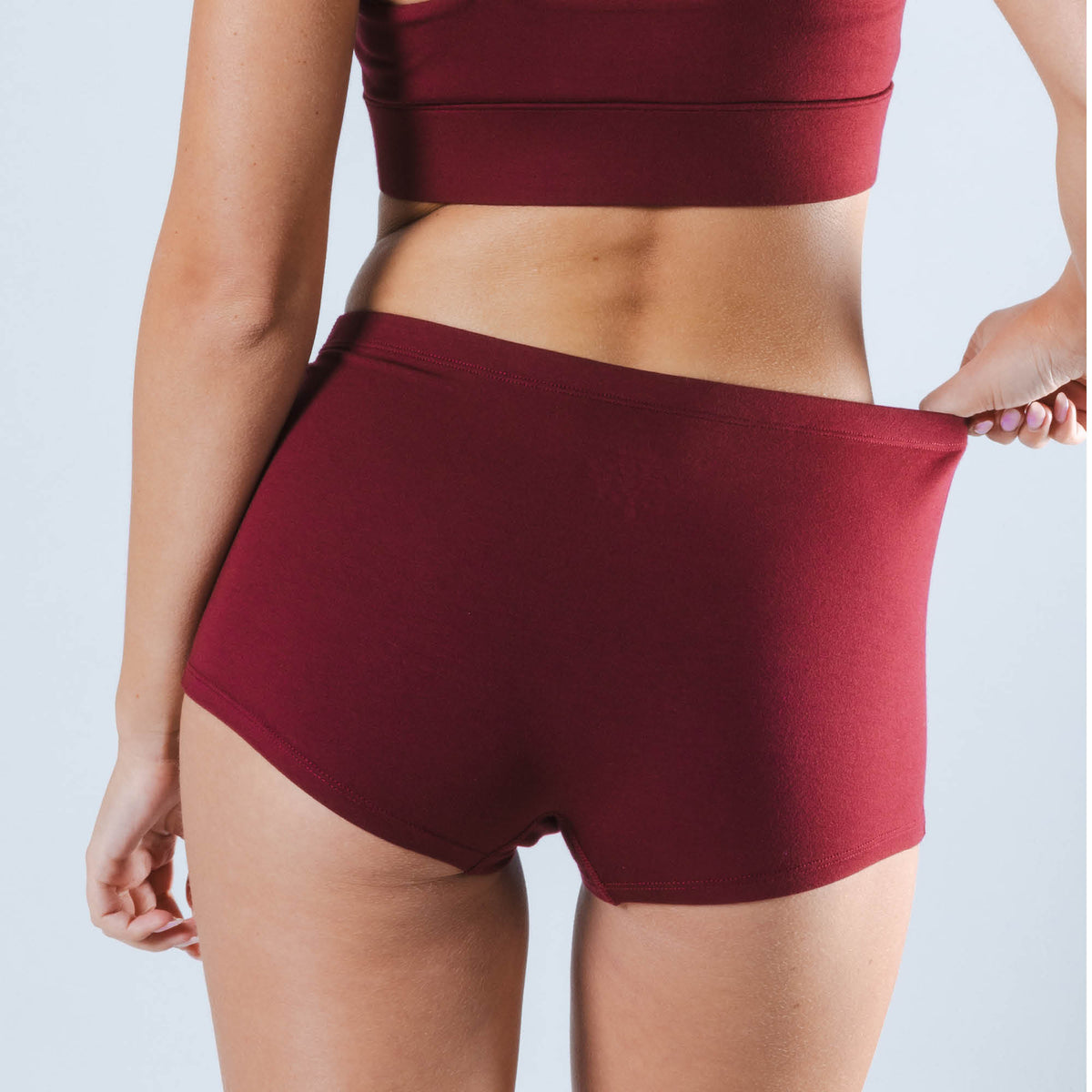 The Sommelier | Burgundy Modal Boyshort Underwear - Shinesty