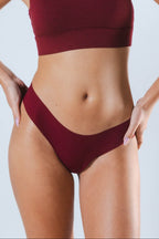 The Sommelier | Burgundy Seamless Thong - Shinesty