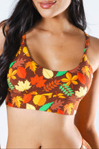 The Acorn Hoard | Fall Leaves Boob Hammock™ Scoop Bralette - Shinesty