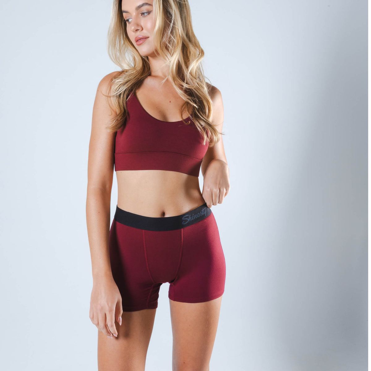 The Sommelier | Burgundy Women’s Boxers - Shinesty