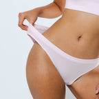 The Aphrodite | Light Pink Striped Modal Bikini Underwear - Shinesty