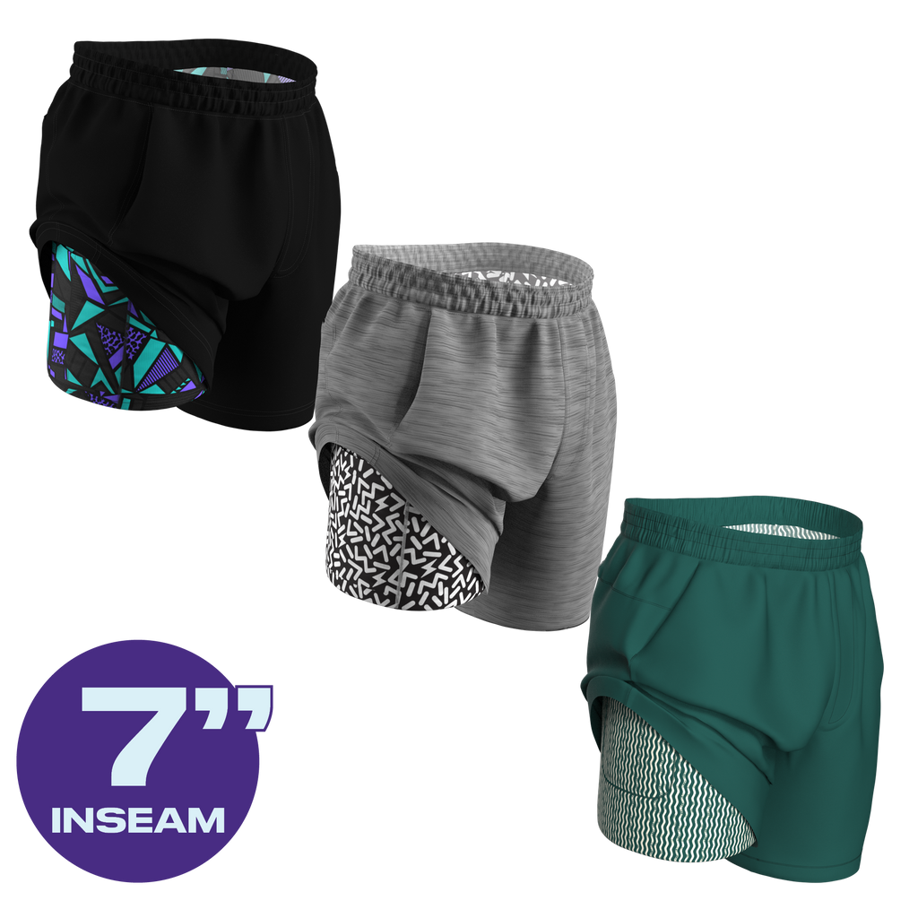 The PR | Ball Hammock® 7 Inch Athletic Shorts 3 Pack - Shinesty