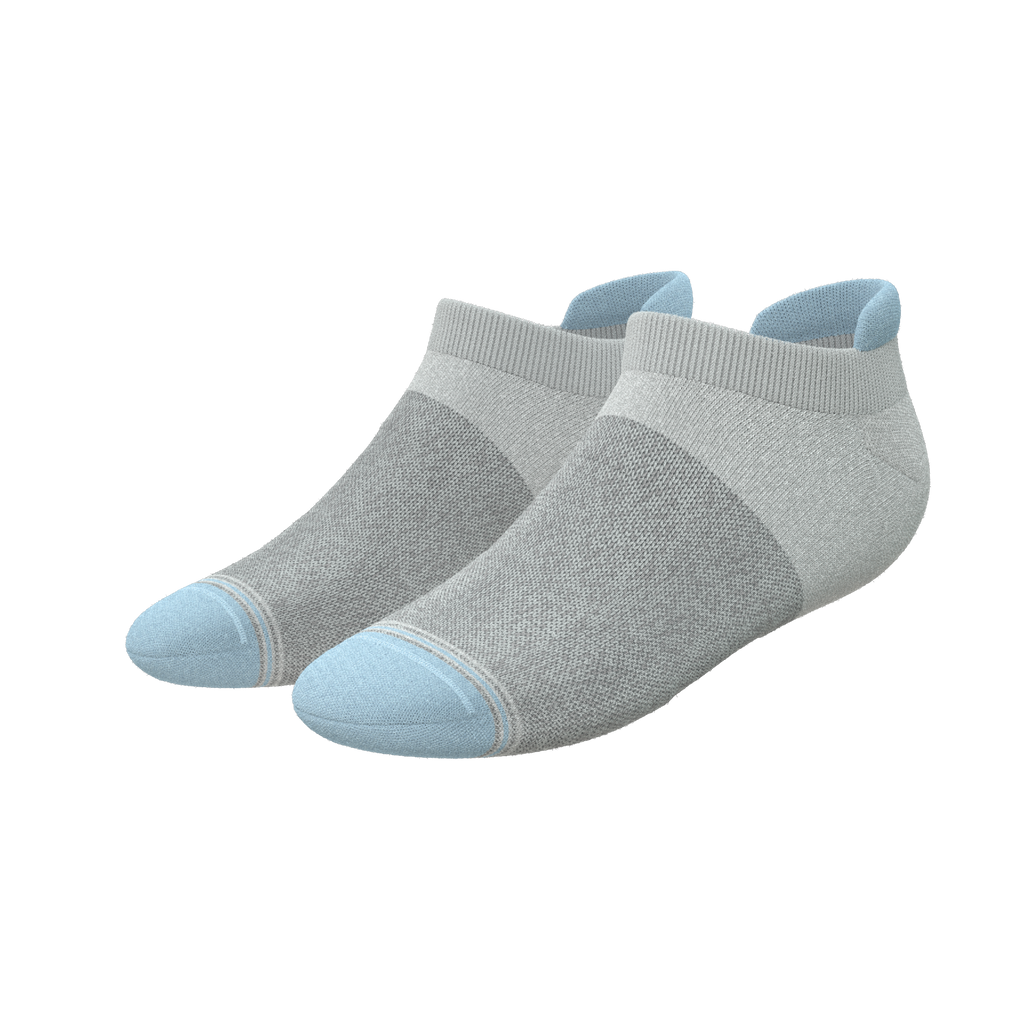 The Pacific Blue | Tri Color Block Heel Hammock™ Ankle Socks - Shinesty