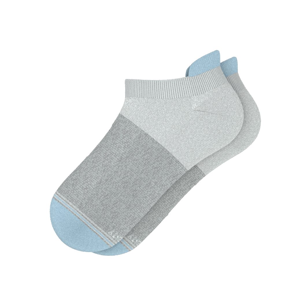 The Pacific Blue | Tri Color Block Heel Hammock™ Ankle Socks - Shinesty