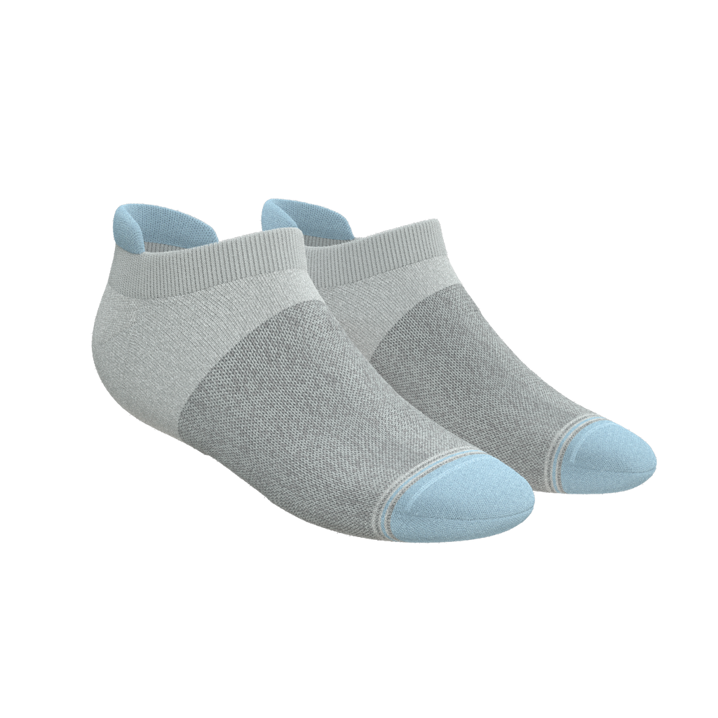 Versatile Solids Mix Pack | Blue Tri Color Block and Solids Heel Hammock™ Ankle Socks 6 Pack - Shinesty