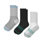 Versatile Solids Mix Pack | Blue Tri Color Block and Solids Heel Hammock™ Crew Socks 3 Pack - Shinesty