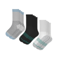 Versatile Solids Mix Pack | Blue Tri Color Block and Solids Heel Hammock™ Crew Socks 6 Pack - Shinesty