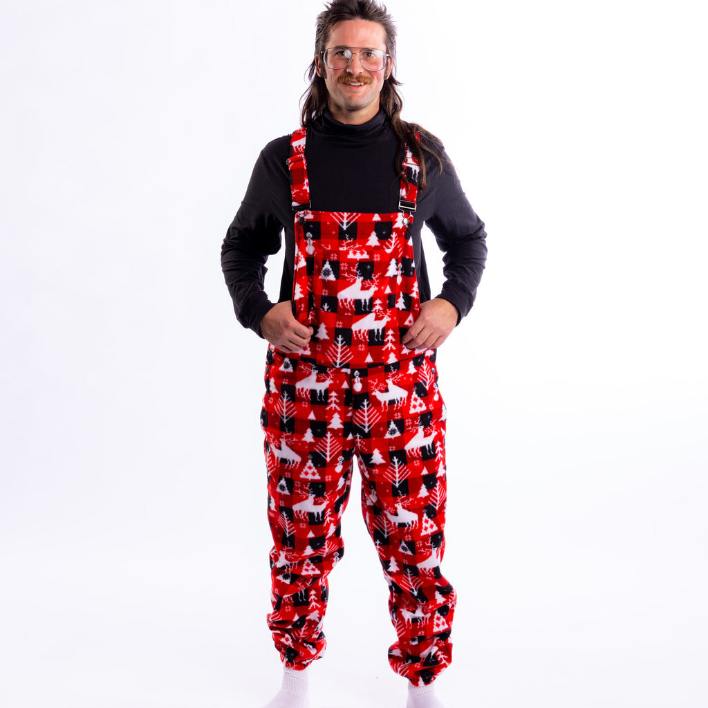 The Christmas Canoodle | Unisex Fleece Pajamaralls® - Shinesty