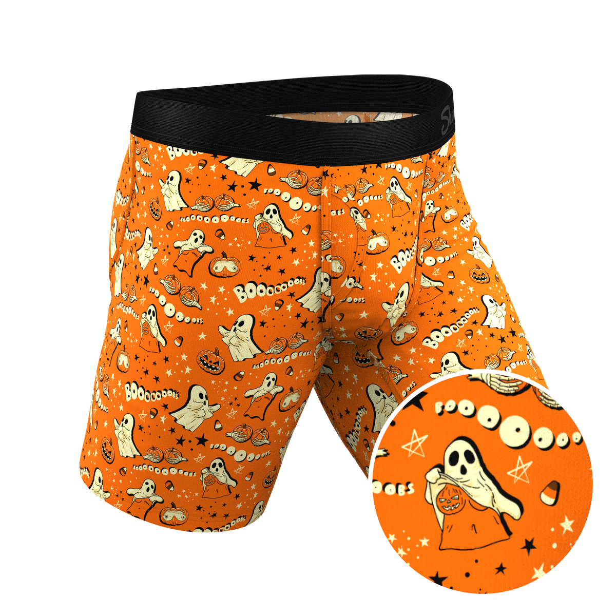 The Paranormal Entitty | Ghost Busts Ball Hammock® Boxer - Long Leg - Shinesty