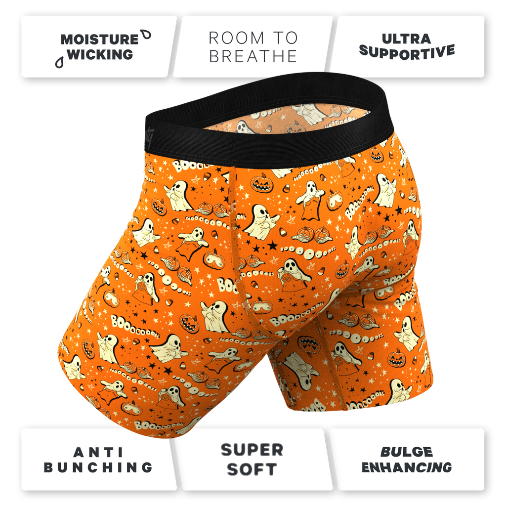 The Paranormal Entitty | Ghost Busts Ball Hammock® Boxer - Long Leg - Shinesty