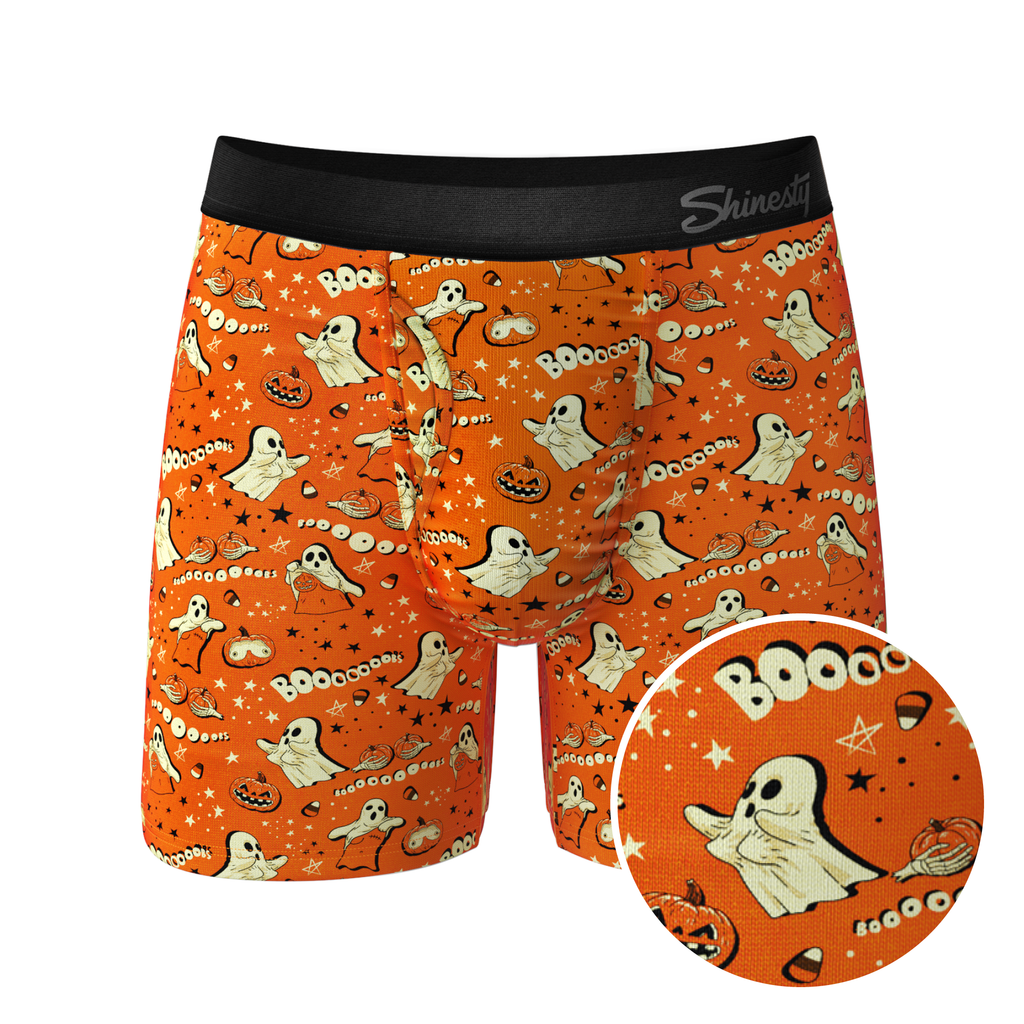 The Paranormal Entitty | Ghost Busts Ball Hammock® Pouch Underwear With Fly - Shinesty