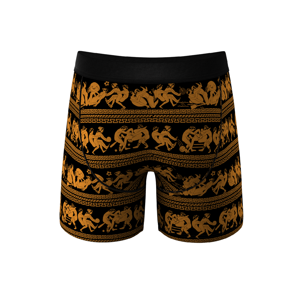 The Ancient Twister | Ancient Vase Orgy Ball Hammock® Pouch Underwear With Fly - Shinesty