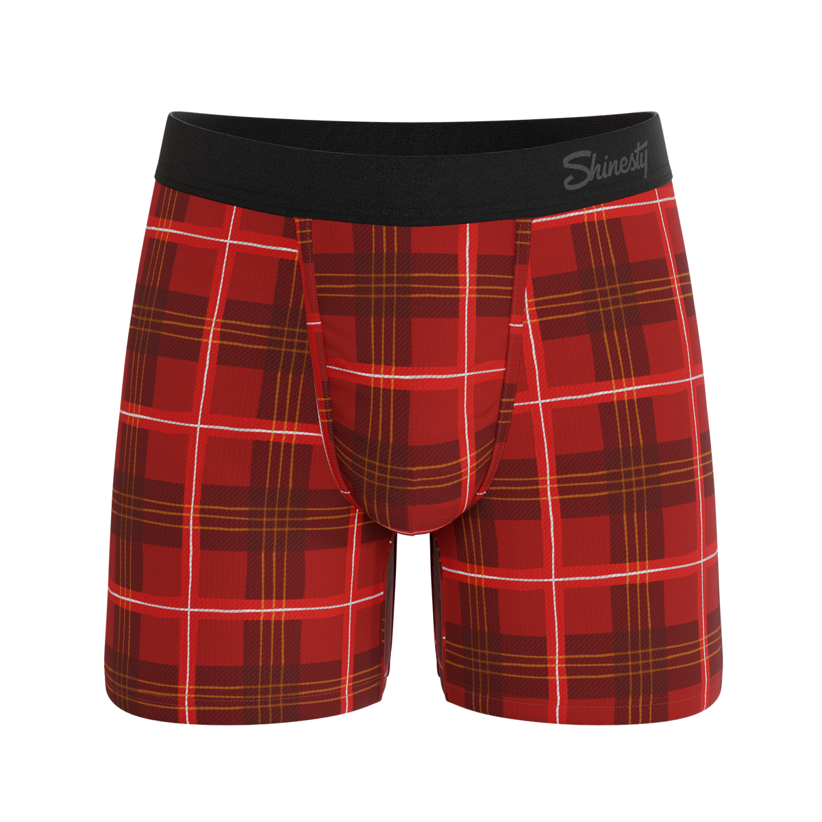 The Partridge | Red Cozy Plaid Ball Hammock® Pouch Underwear - Shinesty