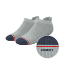 The Pebble | Grey Heel Hammock™ Ankle Socks - Shinesty