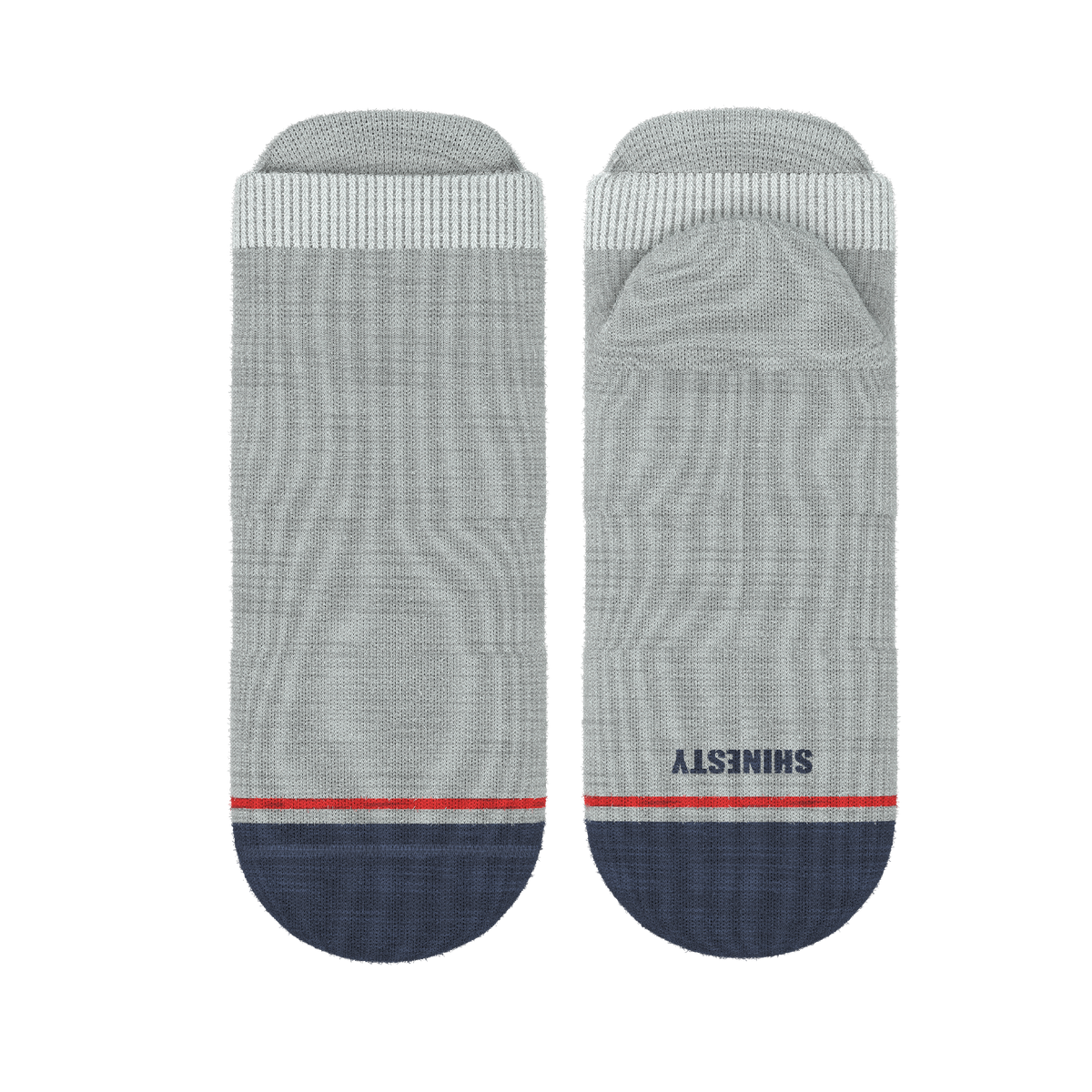 The Pebble | Grey Heel Hammock™ Ankle Socks - Shinesty
