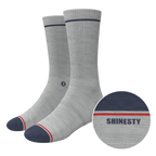 The Pebble | Grey Heel Hammock™ Crew Socks - Shinesty
