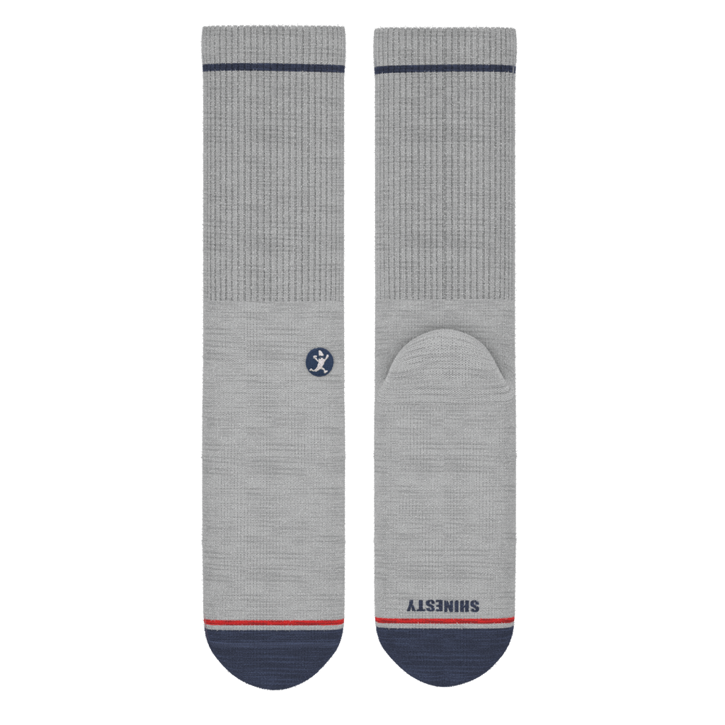The Pebble | Grey Heel Hammock™ Crew Socks - Shinesty