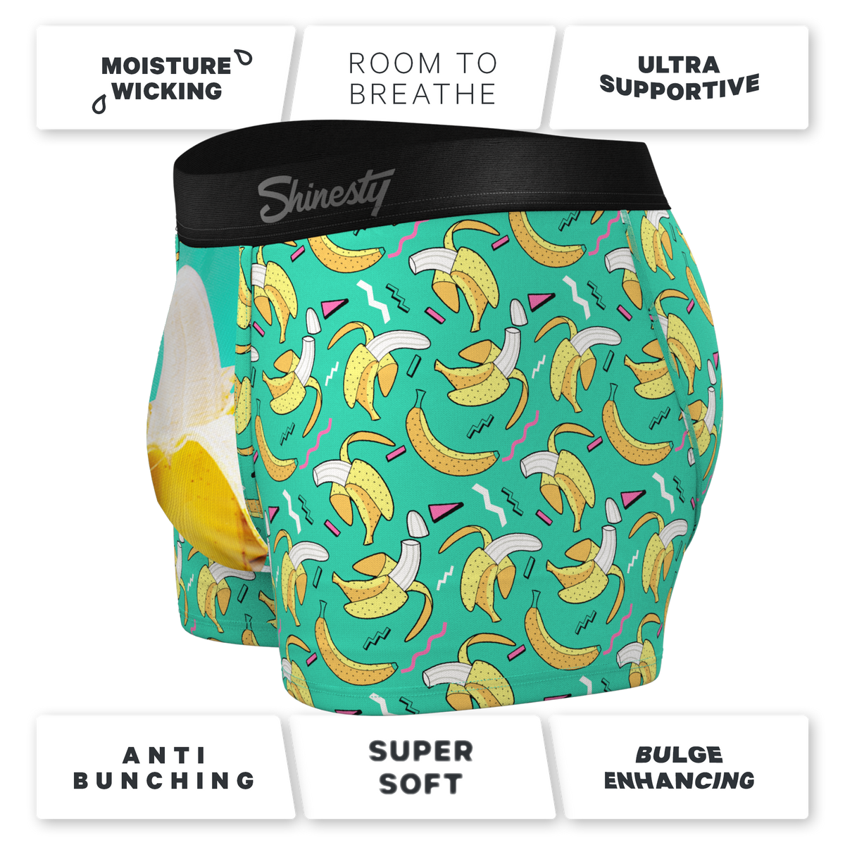 The Peel Deal | Retro Banana Ball Hammock® Pouch Trunks Underwear - Shinesty