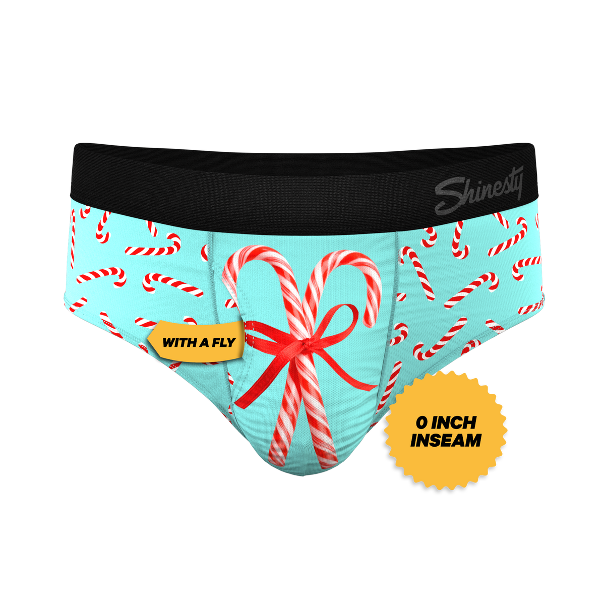 The Peppermint Pimp Canes | Candy Cane Ball Hammock® Pouch Underwear Briefs - Shinesty
