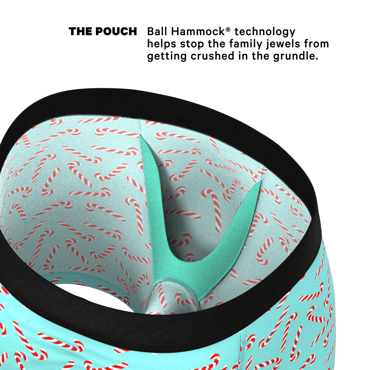 The Peppermint Pimp Canes | Candy Cane Ball Hammock® Pouch Underwear - Shinesty