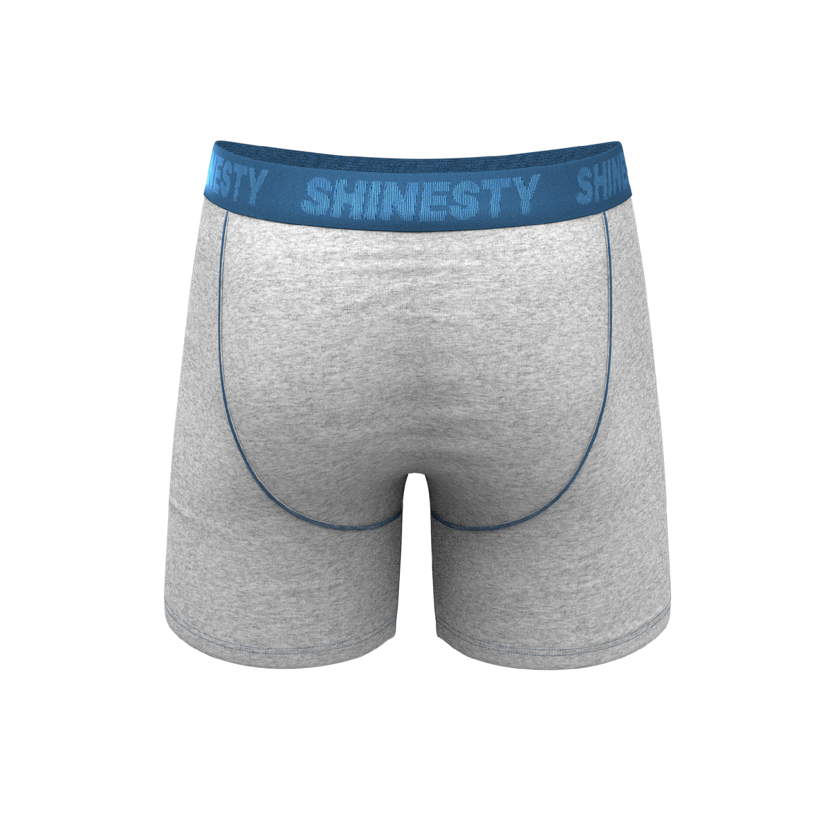 The Physical Education | Heather Grey and Blue Ball Hammock® Pouch Underwear With Fly - Shinesty