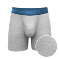 The Physical Education | Heather Grey and Blue Ball Hammock® Pouch Underwear - Shinesty