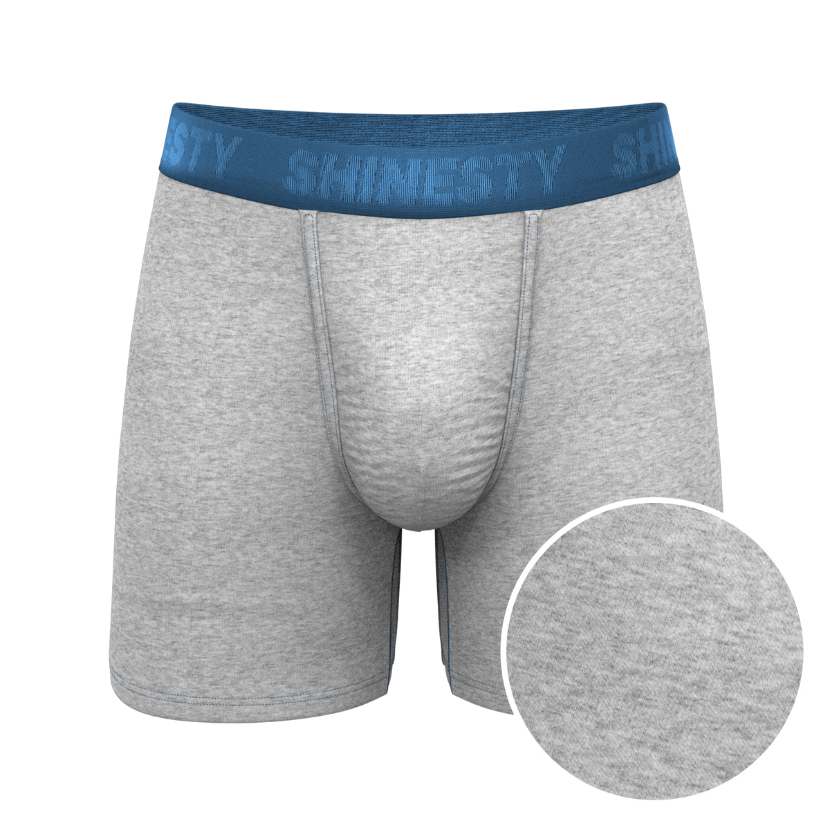 The Physical Education | Heather Grey and Blue Ball Hammock® Pouch Underwear - Shinesty