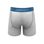 The Physical Education | Heather Grey and Blue Ball Hammock® Pouch Underwear - Shinesty