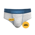 The Physical Education | Heather Grey and Blue Ball Hammock® Pouch Underwear Briefs - Shinesty