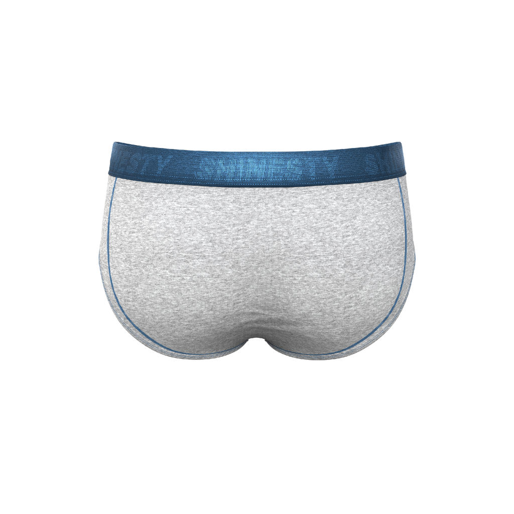 The Physical Education | Heather Grey and Blue Ball Hammock® Pouch Underwear Briefs - Shinesty