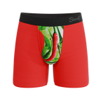 The Picante | Chili Pepper Ball Hammock® Pouch Underwear With Fly - Shinesty
