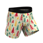 The Pine Tree Playboy | Retro Christmas Trees Ball Hammock® Pouch Underwear - Shinesty