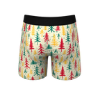 The Pine Tree Playboy | Retro Christmas Trees Ball Hammock® Pouch Underwear - Shinesty