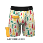 The Pine Tree Playboy | Retro Christmas Trees Ball Hammock® Boxer - Long Leg - Shinesty