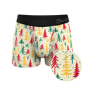 The Pine Tree Playboy | Retro Christmas Trees Ball Hammock® Pouch Trunks Underwear - Shinesty