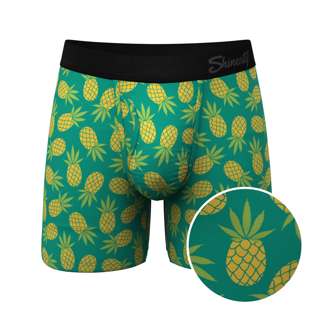 The Pineapple Express | Pineapple Ball Hammock® Pouch Underwear With Fly - Shinesty