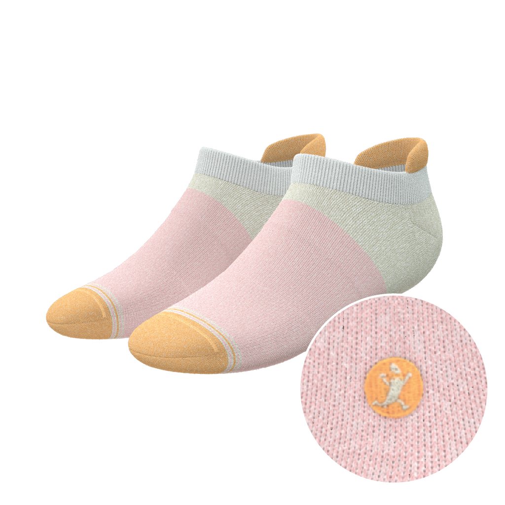 The Pinky Toes | Tri Color Block Heel Hammock™ Ankle Socks - Shinesty