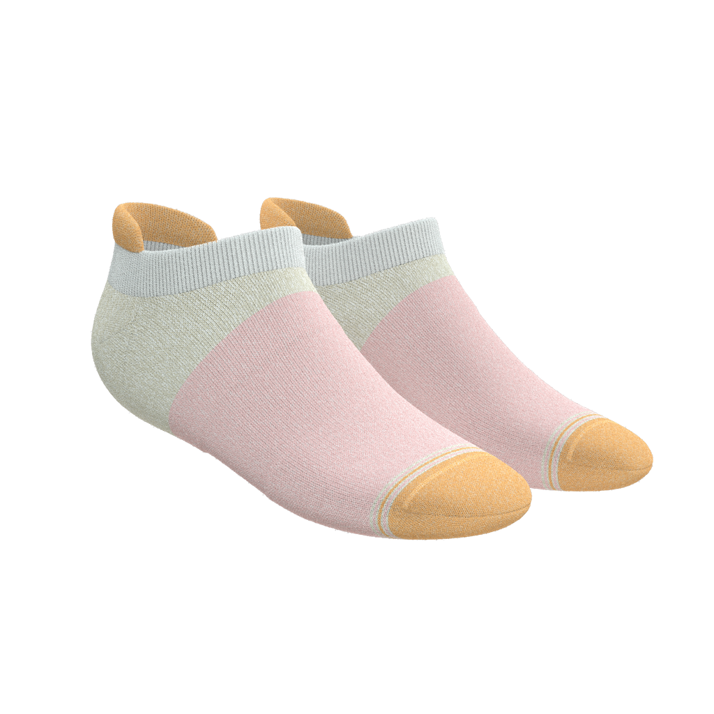 The Pinky Toes | Tri Color Block Heel Hammock™ Ankle Socks - Shinesty