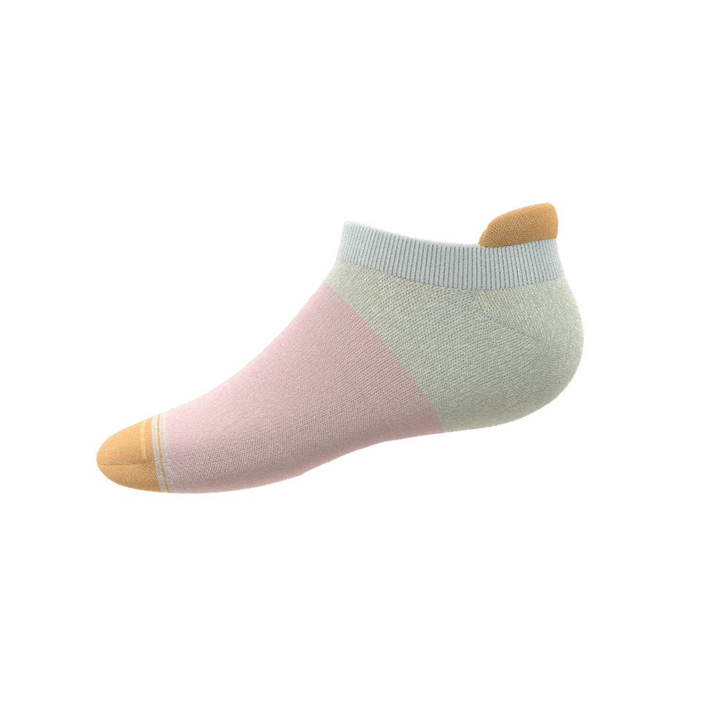 The Pinky Toes | Tri Color Block Heel Hammock™ Ankle Socks - Shinesty